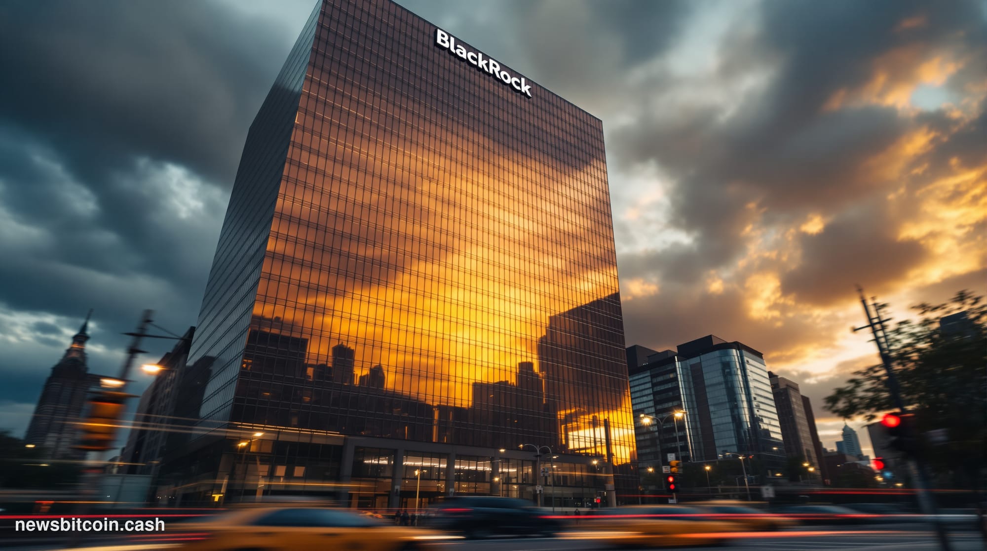 A cinematic photorealistic editorial photograph of <a href="https://www.blackrock.com" target="_blank" rel="noopener">BlackRo