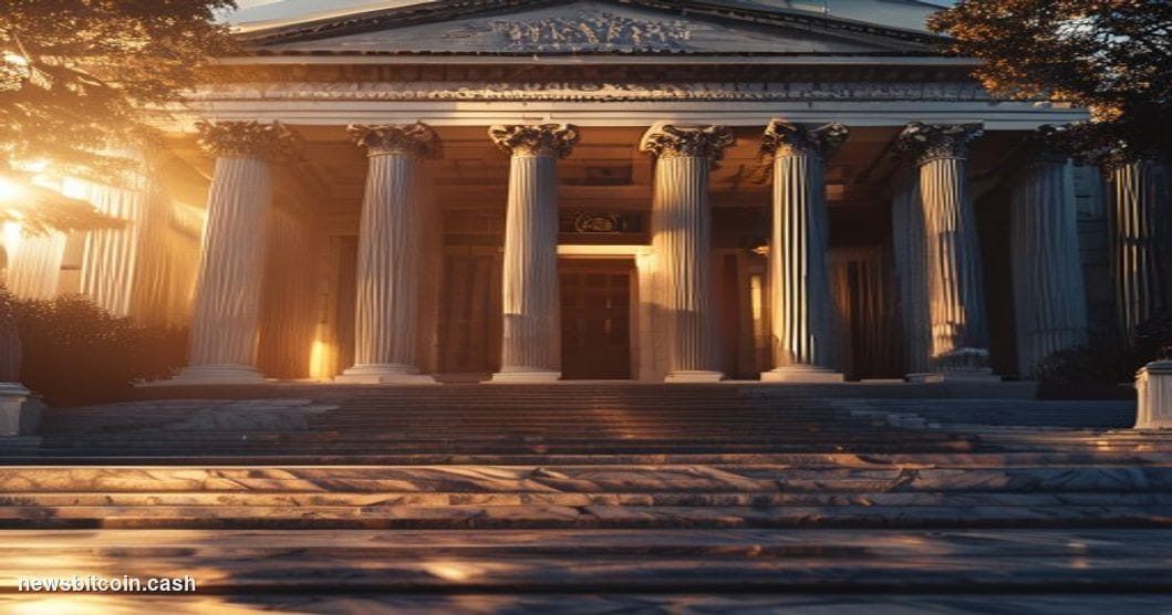 A cinematic photorealistic editorial photograph of the United States Supreme Court building in Washington D.C., captured duri