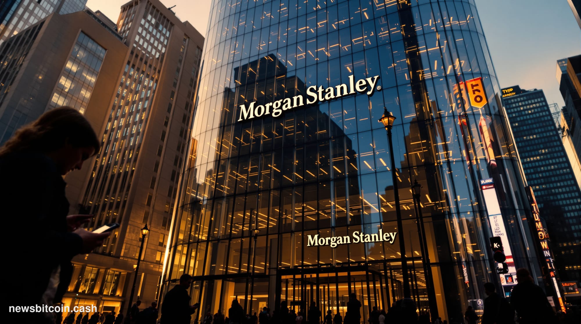 A cinematic photorealistic editorial photograph of <a href="https://morganstanley.com" target="_blank" rel="noopener">Morgan 