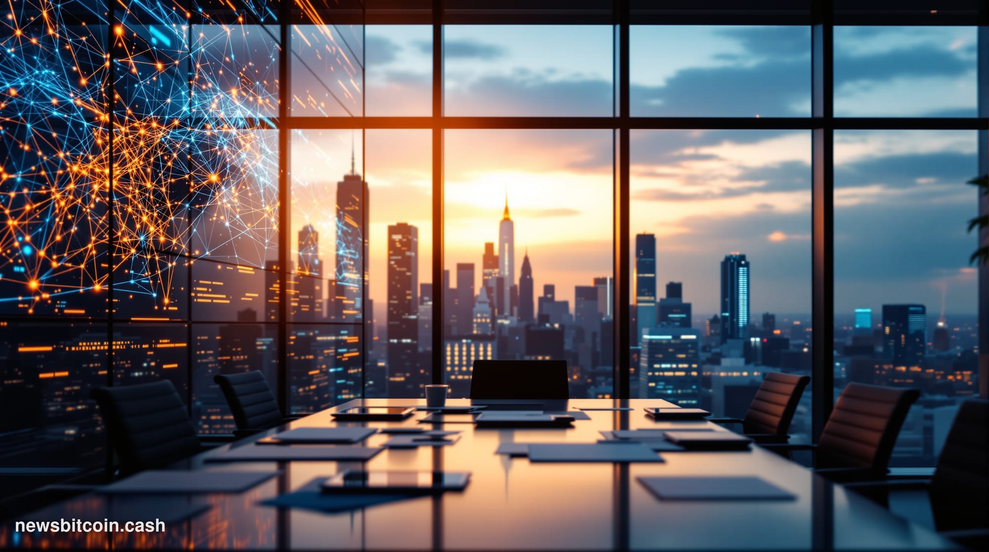 A cinematic photorealistic editorial photograph capturing the dramatic infrastructure migration story. The scene shows a mode