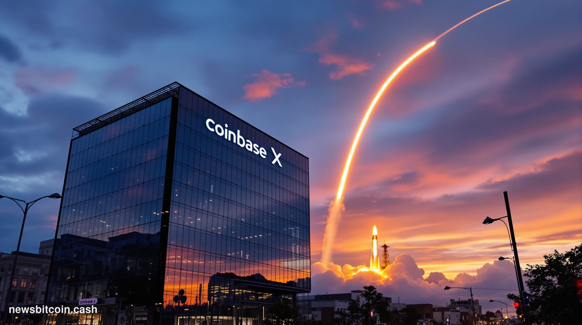 A cinematic photorealistic editorial photograph capturing the intersection of traditional finance and crypto innovation. The 