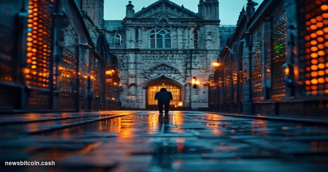 Cinematic photorealistic editorial photograph of the University of Cambridge's iconic King's College Chapel seen at dusk thro