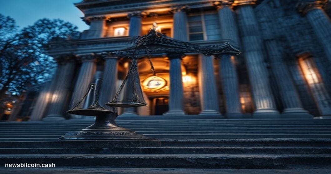 Cinematic photorealistic editorial photograph of a federal courthouse in North Carolina — the Winston-Salem or Charlotte fede