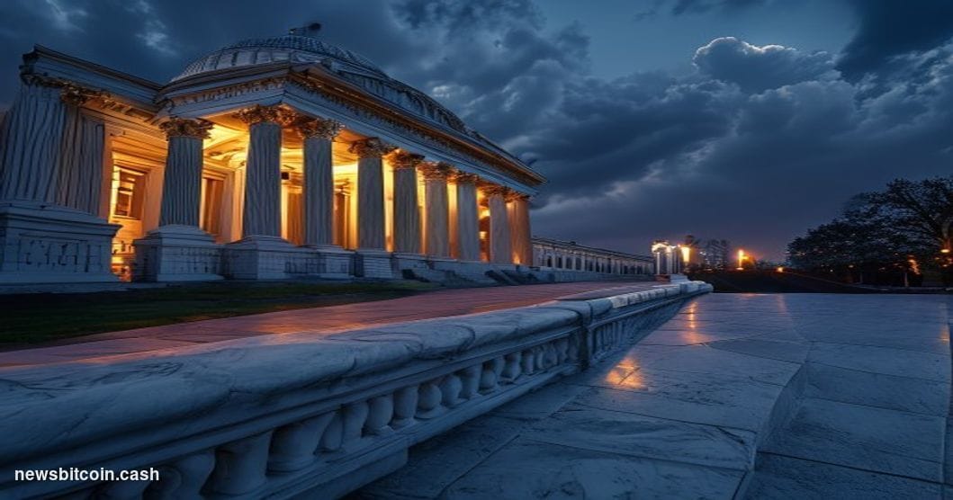 Cinematic photorealistic editorial photograph of the United States Capitol building in Washington D.C., shot at dusk from a l