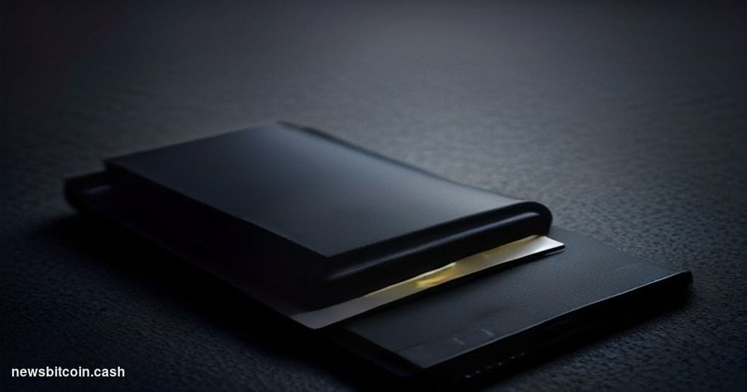 Cinematic photorealistic editorial photograph of a Coldcard Mk3 hardware wallet sitting on a dark matte surface under a singl