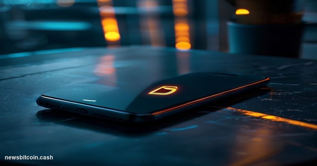 Cinematic photorealistic editorial photograph of a smartphone screen displaying a cryptocurrency wallet interface going dark,