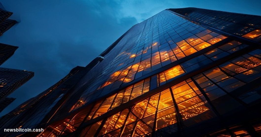 Cinematic photorealistic editorial photograph of the Fidelity Investments headquarters building in Boston, Massachusetts, sho