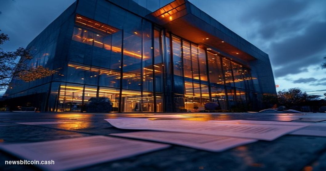 Cinematic photorealistic editorial photograph of the exterior of Fidelity Investments' Boston headquarters building, shot at 