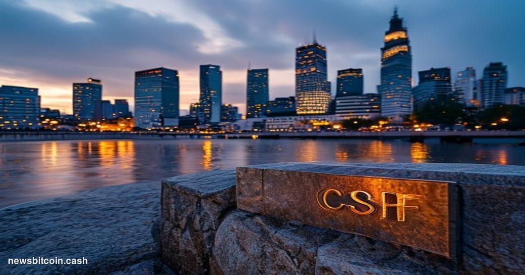 Cinematic photorealistic editorial photograph of Luxembourg City's iconic financial district skyline at dusk, the Kirchberg p