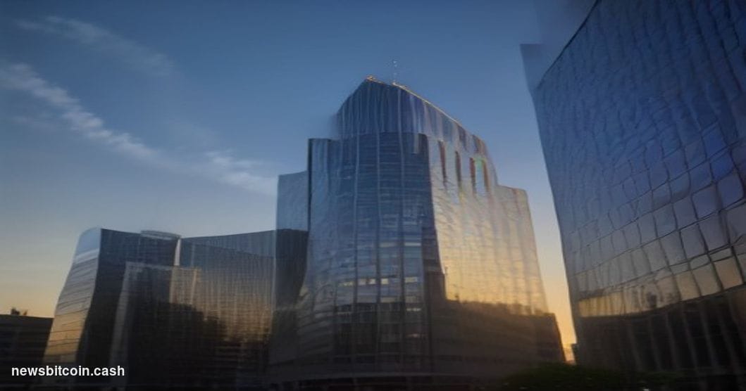 Cinematic photorealistic editorial photograph of a split-scene composition: on the left, the European Central Bank's iconic F