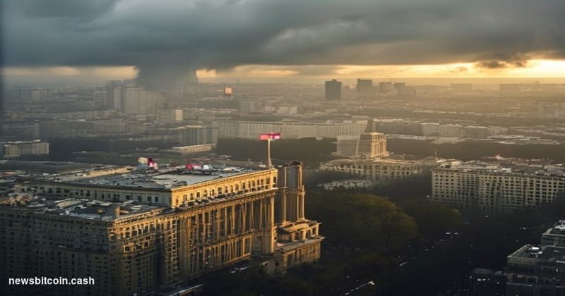 Cinematic photorealistic editorial photograph of Buenos Aires cityscape at dawn, featuring the iconic Obelisk and Plaza de Ma