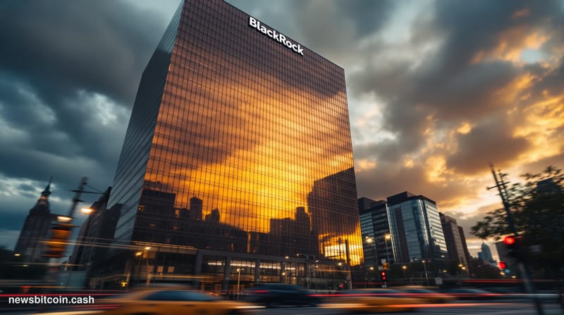 A cinematic photorealistic editorial photograph of <a href="https://www.blackrock.com" target="_blank" rel="noopener">BlackRo