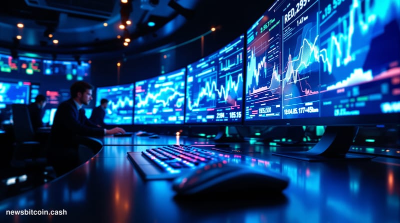 Cinematic photorealistic editorial photograph of a modern DeFi operations center during recovery mode, shot from a dramatic l