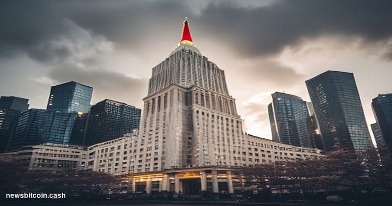 A cinematic photorealistic editorial photograph of the Japanese Diet Building (Parliament) in Tokyo, captured during golden h