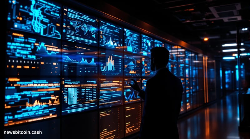 A cinematic photorealistic editorial photograph showing the contrast between digital security and vulnerability in cryptocurr