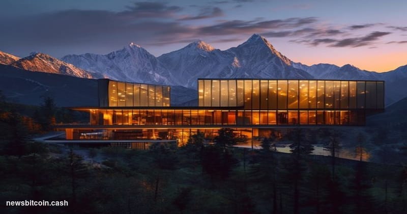 Cinematic photorealistic editorial photograph of a dramatic Himalayan mountain landscape at dusk, with the silhouette of a mo