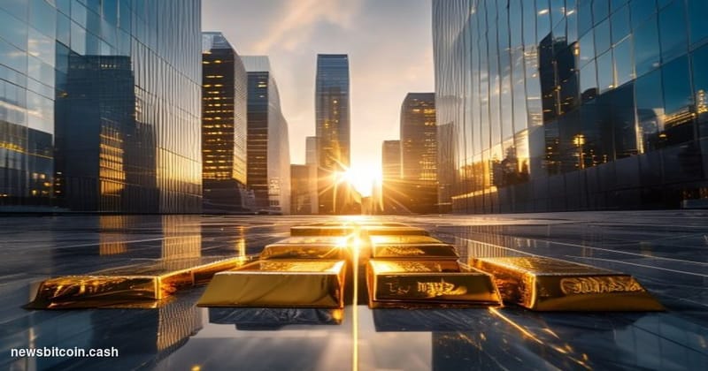 Cinematic photorealistic editorial photograph of the Abu Dhabi Global Market (ADGM) financial district on Al Maryah Island, s
