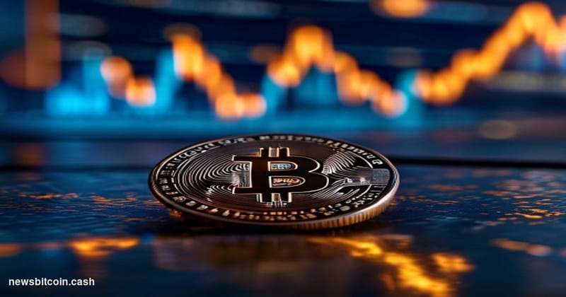 Cinematic photorealistic editorial photograph of a physical ADA Cardano coin resting on a dark matte surface, with a sharply 