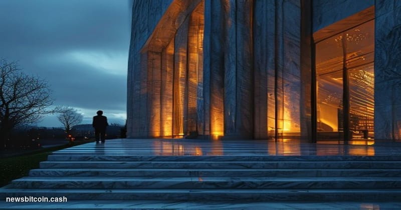 Cinematic photorealistic editorial photograph of the exterior of the Commodity Futures Trading Commission headquarters in Was