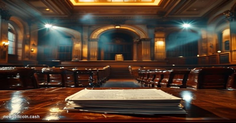 Cinematic photorealistic editorial photograph shot from a low angle inside a grand Congressional hearing room on Capitol Hill