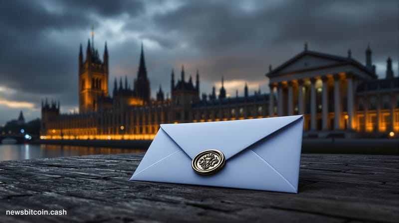 Cinematic photorealistic editorial photograph of the Palace of Westminster at dusk, its Gothic spires reflected in the Thames