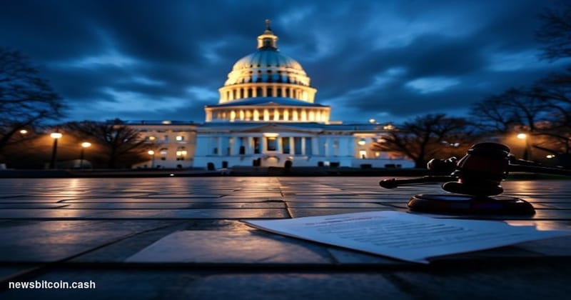 Cinematic photorealistic editorial photograph of the Minnesota State Capitol building in Saint Paul at dusk, its white dome i