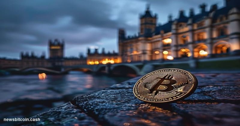 Cinematic photorealistic editorial photograph of the Palace of Westminster and the Houses of Parliament in London at dusk, sh