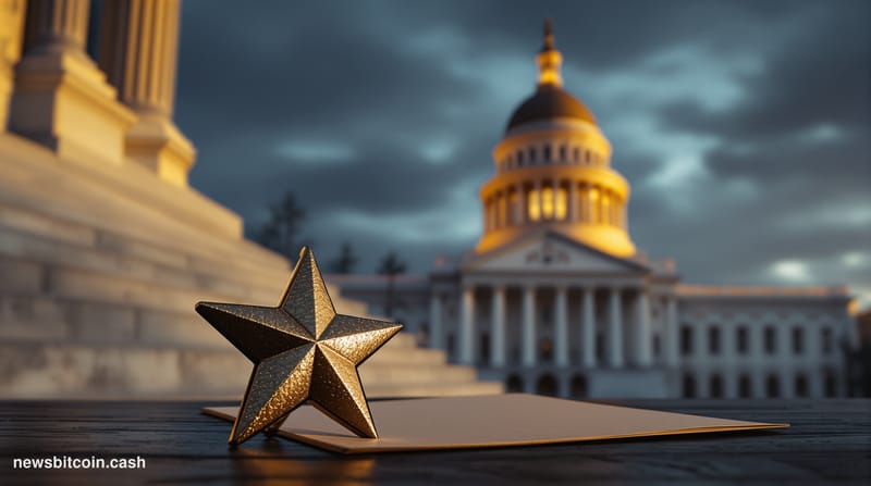 Cinematic photorealistic editorial photograph shot at dawn from a low angle looking up at the United States Capitol Building 