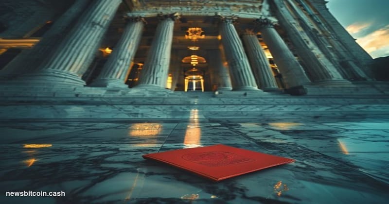 Cinematic photorealistic editorial photograph of the Office of the Comptroller of the Currency headquarters building in Washi