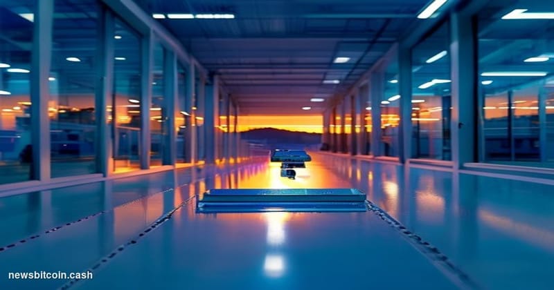Cinematic photorealistic editorial photograph of TSMC's advanced semiconductor fabrication facility in Hsinchu Science Park, 