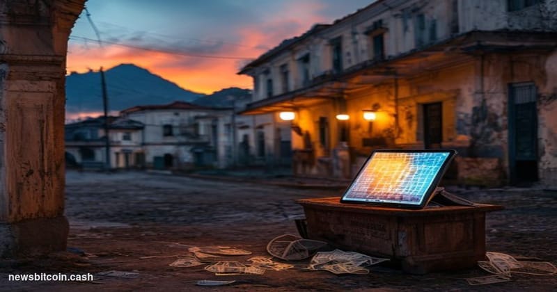 Cinematic photorealistic editorial photograph taken at street level in Caracas, Venezuela, with the iconic Ávila mountain vis