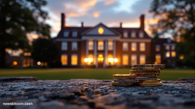 Cinematic photorealistic editorial photograph of Dartmouth College's iconic Dartmouth Hall in Hanover, New Hampshire, shot at