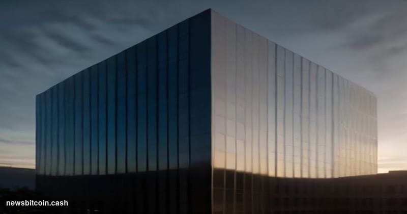 Cinematic photorealistic editorial photograph of the Office of the Director of National Intelligence headquarters in McLean, 