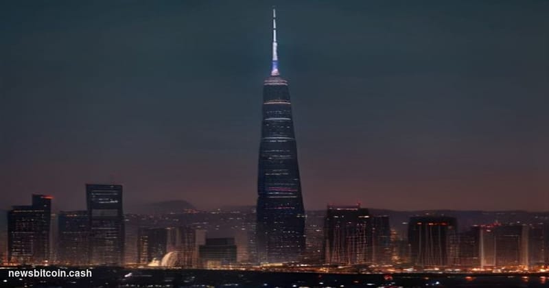 Cinematic photorealistic editorial photograph of the Seoul skyline at dusk, with the iconic Lotte World Tower dominating the 